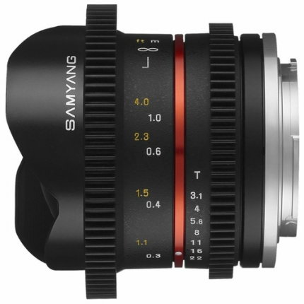 Samyang 8mm T3.1 V-DSLR UMC Fish-eye II