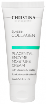 Christina ELASTINCOLLAGEN PLACENTAL ENZYME ВЛАЖЕН КРЕМ С ВИТАМИНИ A, E & HA ЗА МАЗНА И КОМБИНИРАНА КОЖА